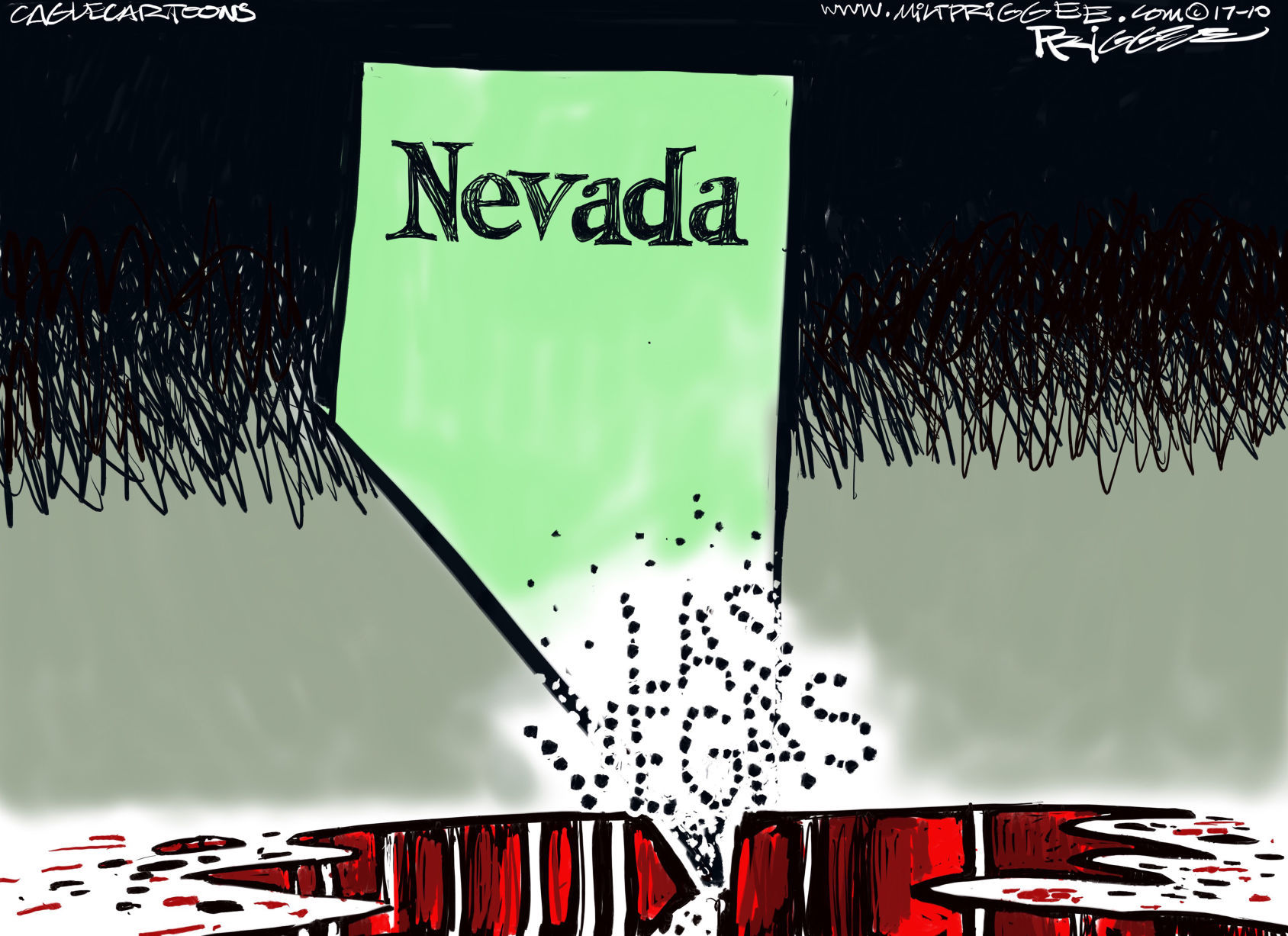 Vegas shooting by Milt Priggee, miltpriggee.com